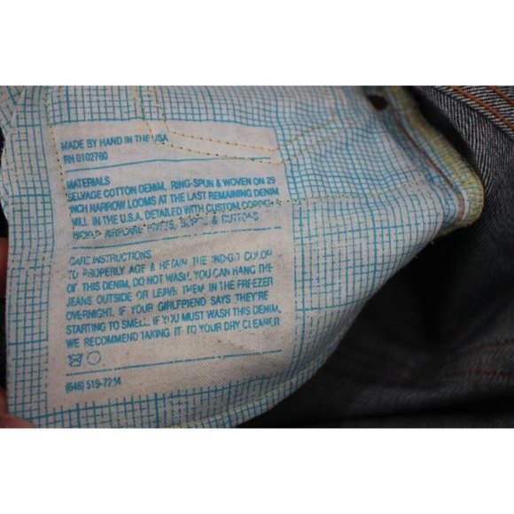 Jack Spade Mens 29 W31 Slim Straight Selvedge Denim Jeans White Oak Button Fly - Picture 10 of 13